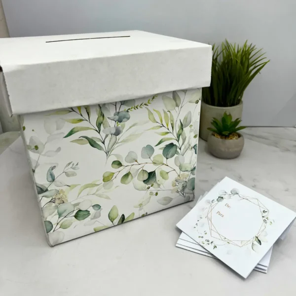 Caja de contribución para eventos, baby shower, bodas, etc.