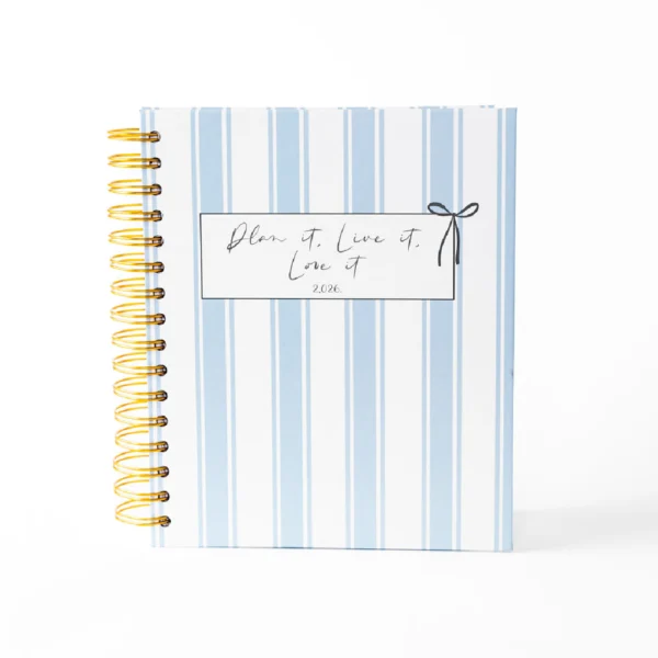 agenda 2026 rayas, agenda celeste, planificador rayado, agenda motivacional, agenda con frases, agenda personalizada 2026, papelería náutica, agenda de organización.