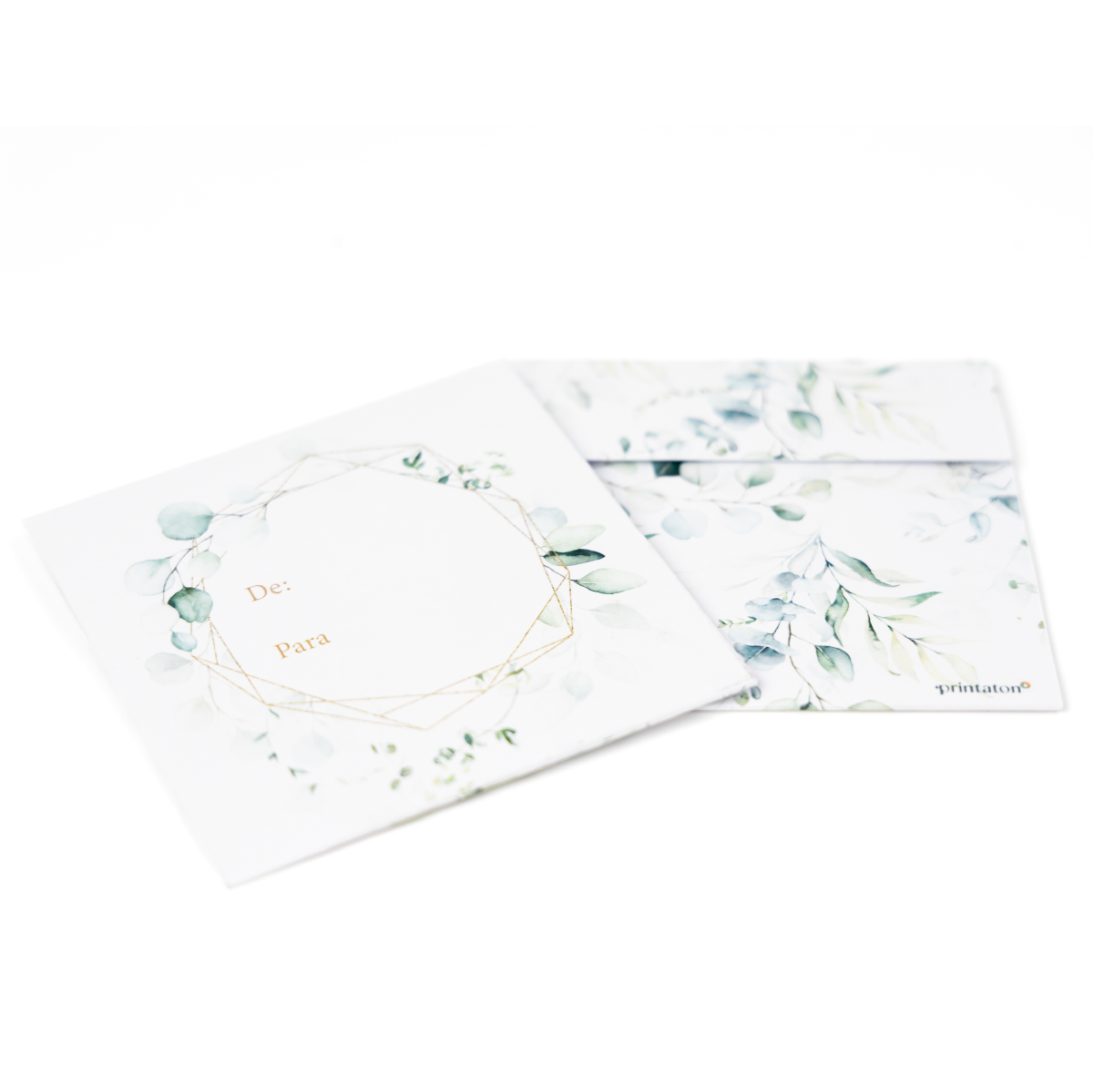 sobre cuadrado eucalipto, sobre lluvia de sobres, caja de contribución, sobres botánicos, sobre de regalo boda, papelería geométrica ocre, kit eucalipto sin foil, sobre cuadrado personalizado