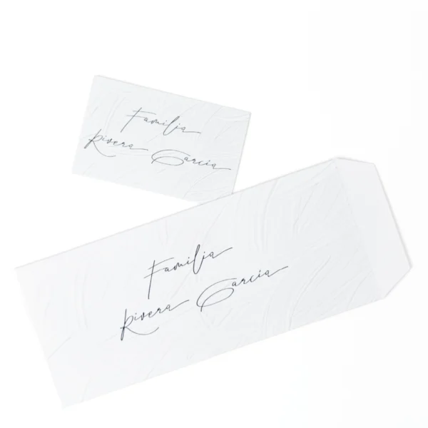 sobre tarjeta lino, invitaciones textura lino, papel díptico, tarjetas doble, kit boda formal, sobres premium, papeleria tactil, acabado lino, tarjetas de prestigio, tarjeta díptico lino