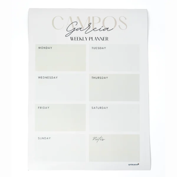 planner magnético personalizado te ayuda a planificar comidas, actividades y recordatorios importantes de manera práctica y elegante.