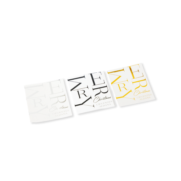 Tarjetas Navideñas Personalizadas - Tipografía "MRRY"